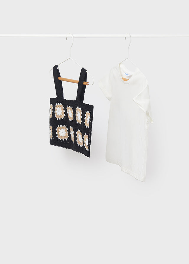 Set top croche y camiseta