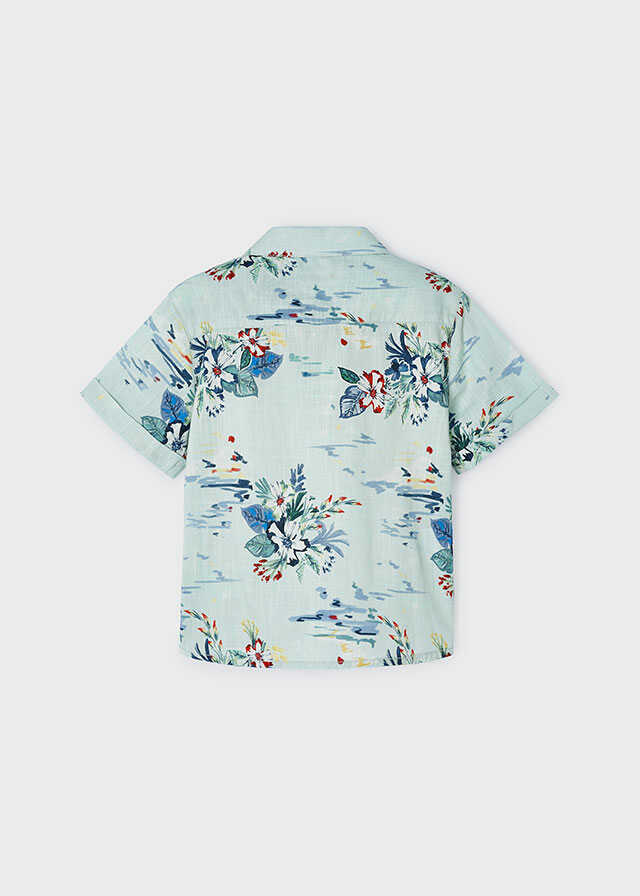 Camisa m/c resort estampada