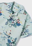 Camisa m/c resort estampada