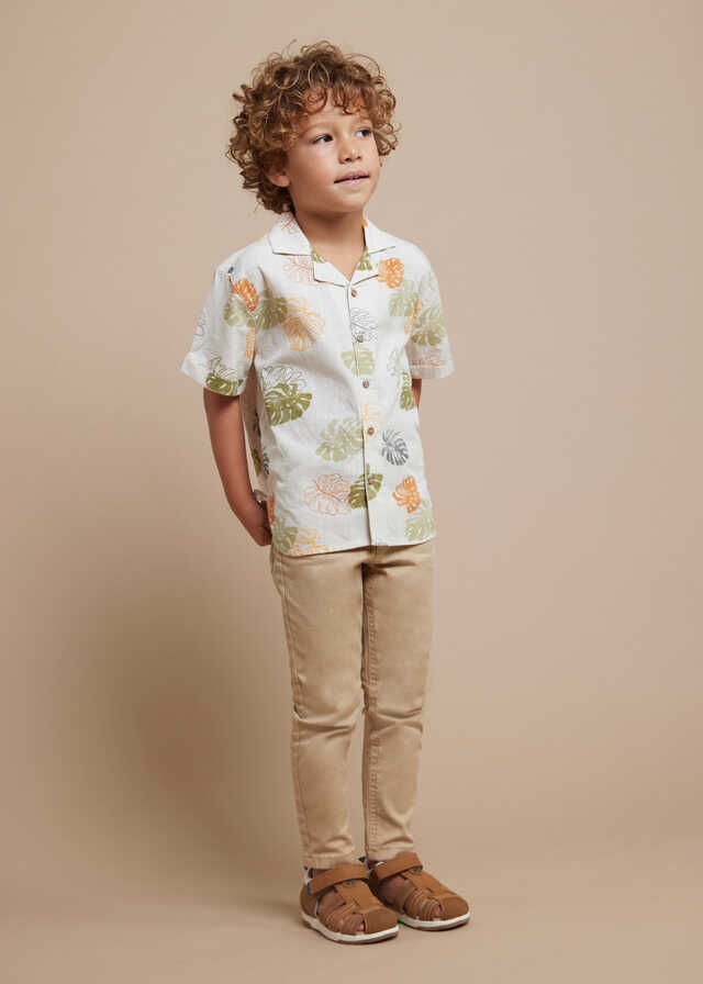 Camisa m/c resort estampada