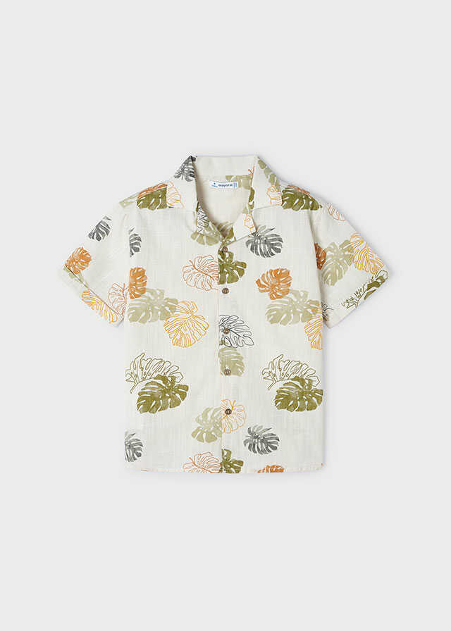 Camisa m/c resort estampada