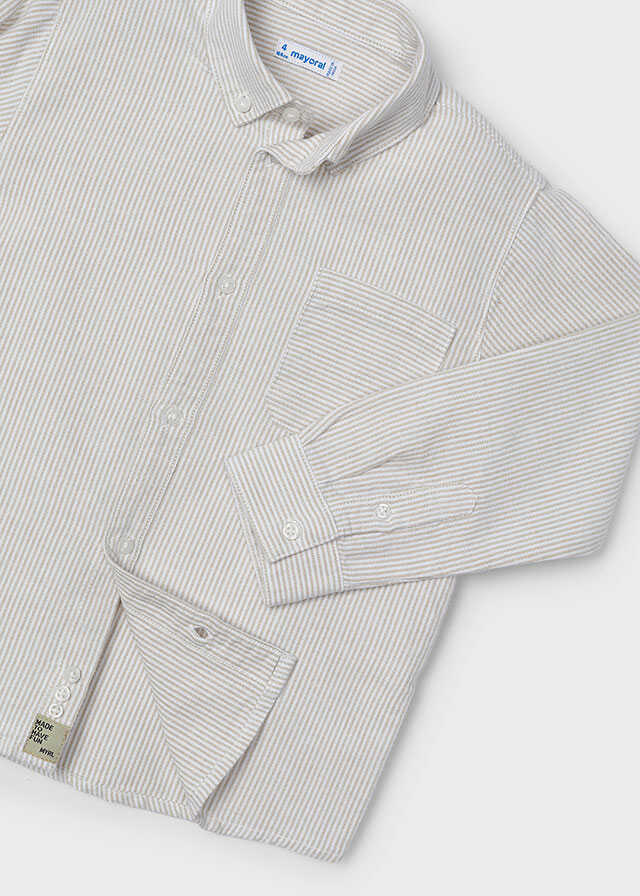 Camisa m/l oxford rayas