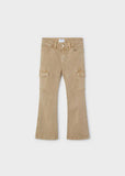 Pantalon sarga cargo flare