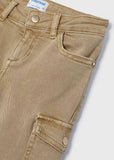 Pantalon sarga cargo flare