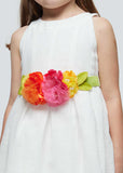 Vestido cinturon flores