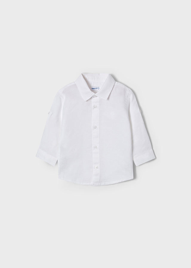 Camisa m/l lino básica