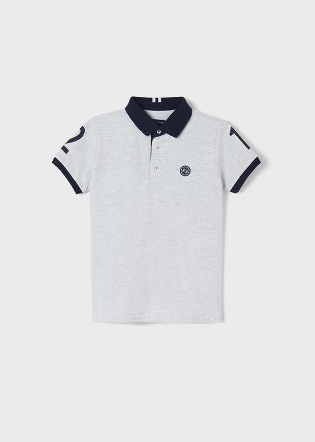 Polo m/c print texto